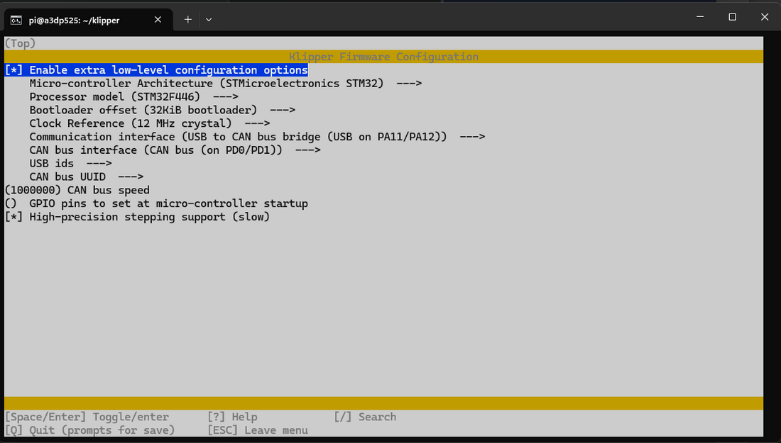 Flashing Klipper on A3dp printers